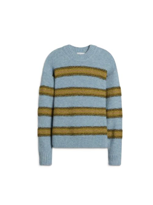 JACQUARD WOOL master SWEATER DRIES VAN NOTEN | 262-021236-4755514 LIGHT BLUE